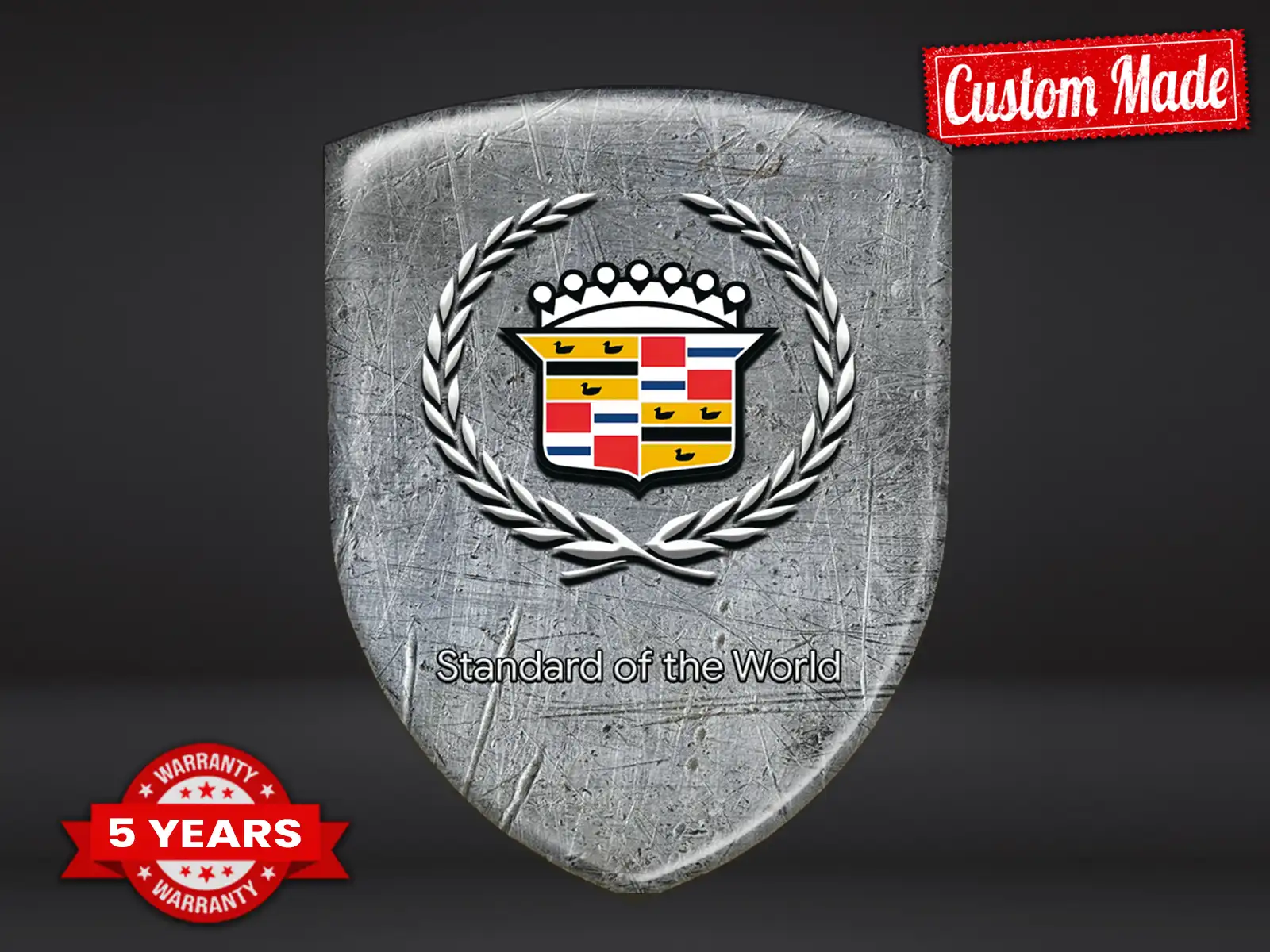 Cadillac Emblème Bombé Premium Stickers Élégants 